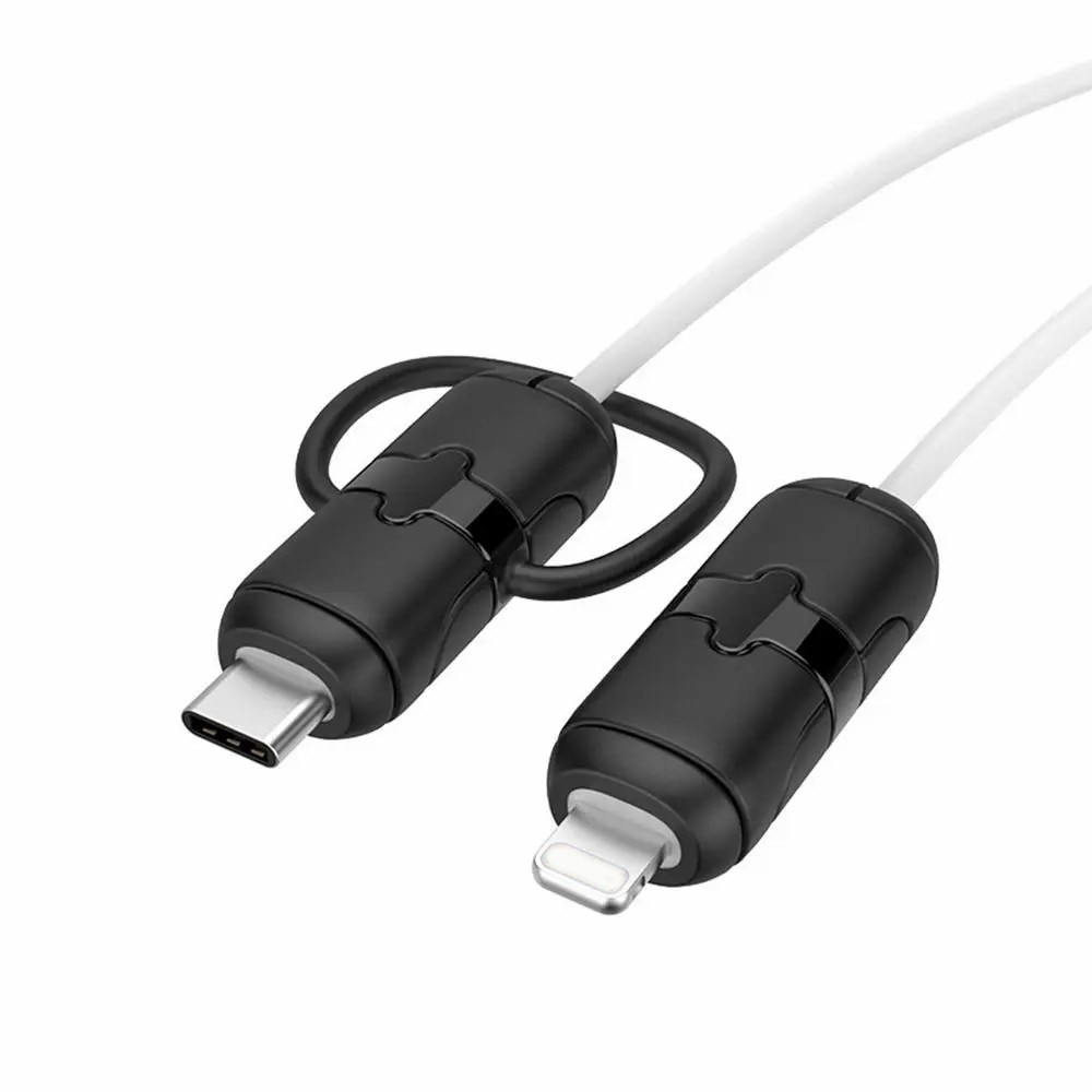 Kabelbeskyttelse til USB-C til Lightning-kabel sort