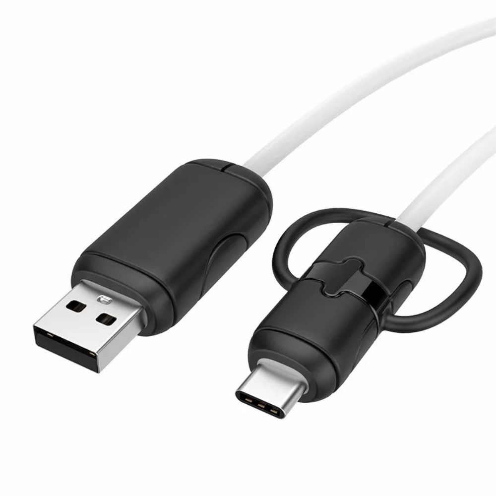 Kabelbeskyttelse til USB-C til USB-A-kabel sort