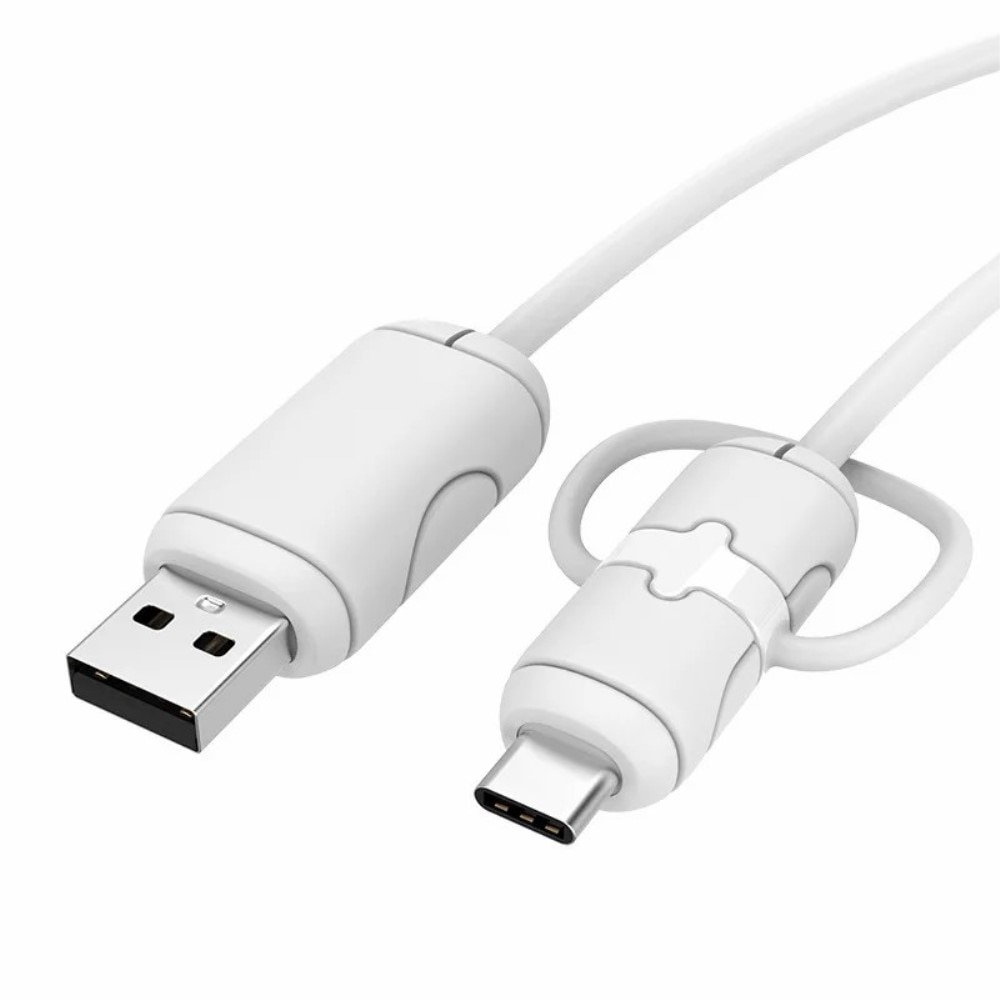 Kabelbeskyttelse til USB-C til USB-A-kabel hvid