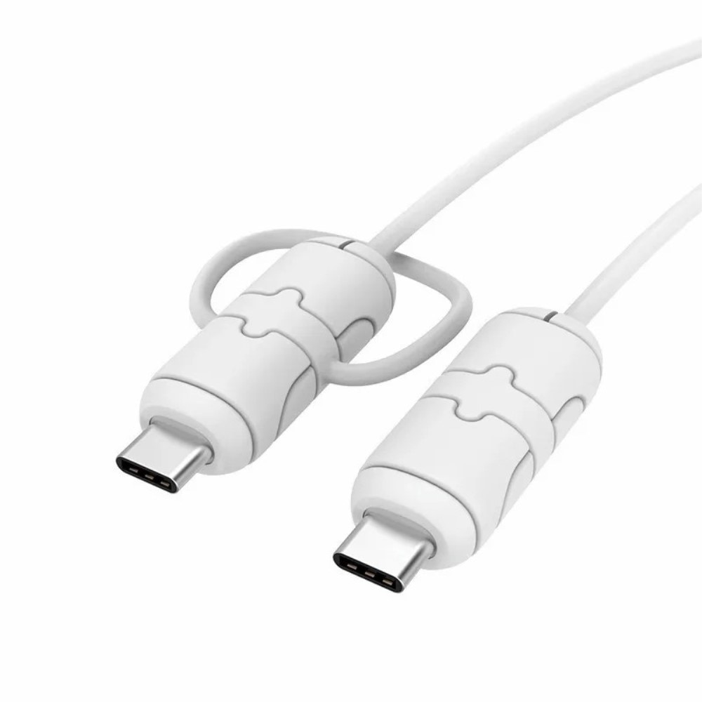 Kabelbeskyttelse til USB-C til USB-C-kabel hvid