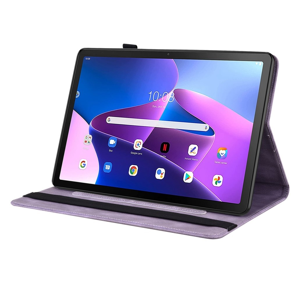 Læderetui Sommerfugle Lenovo Tab M10 Plus (3rd gen) lila