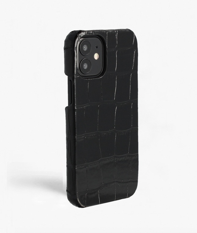 Cover iPhone 12 Mini Croco Sort