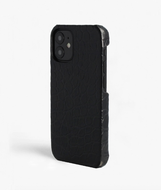 Cover iPhone 12 Mini Croco Sort