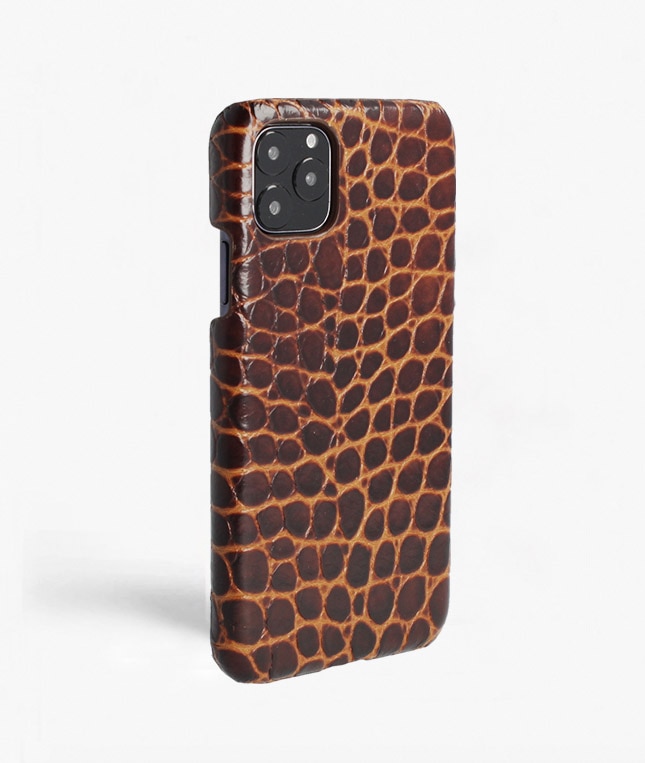 Cover iPhone 11 Pro Max Small Croco Brun