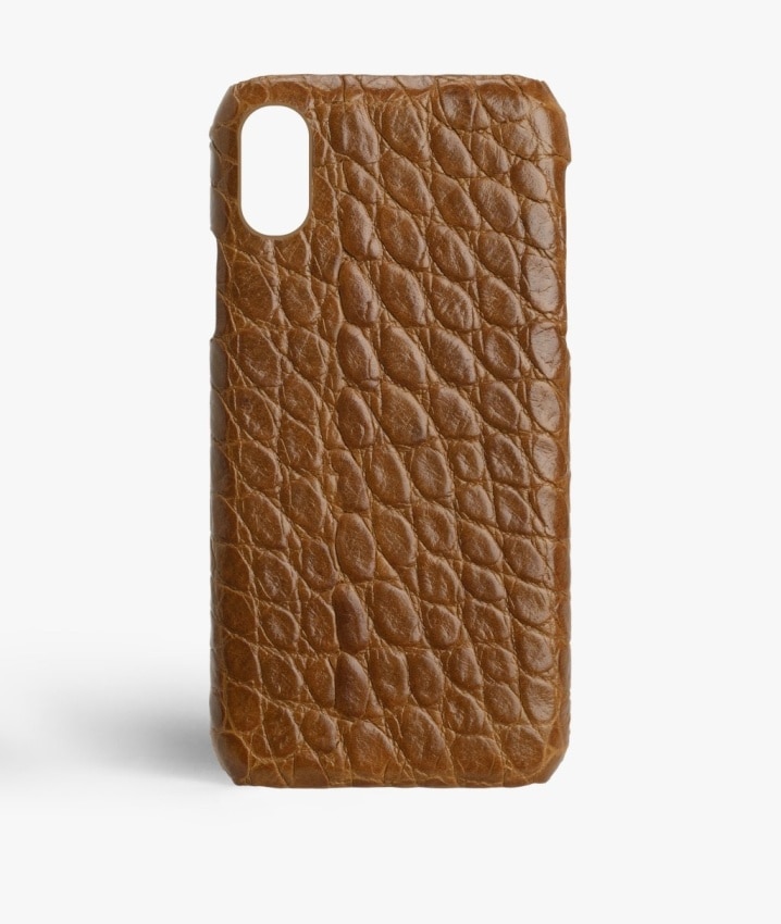 Cover iPhone Xs Max Small Croco Cognac