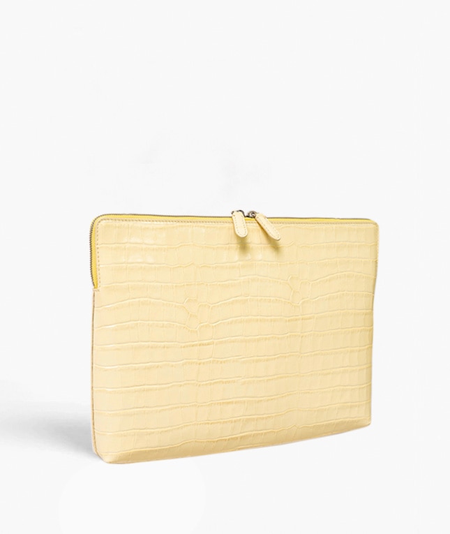 Computertaske 15" Croco Yellow