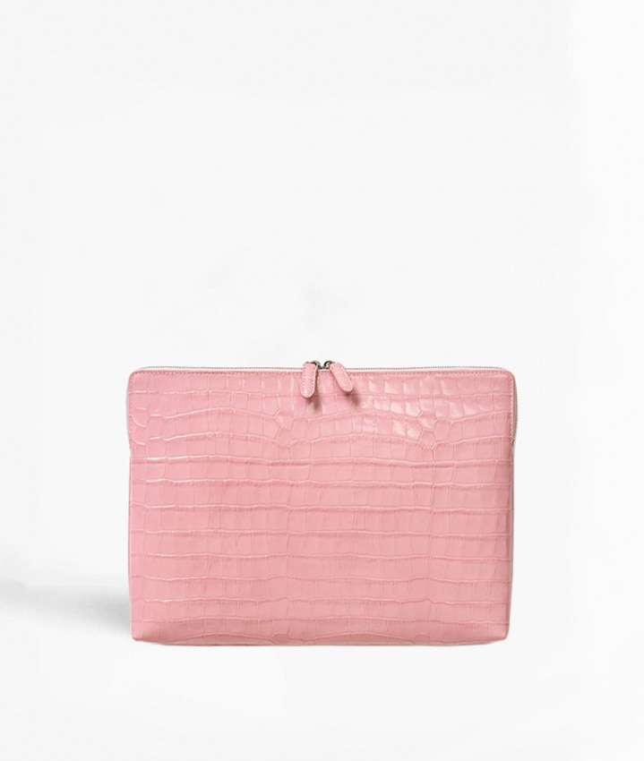 Computertaske 15" Croco Pink