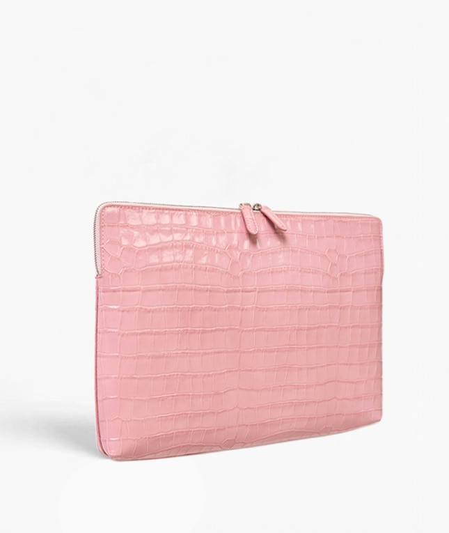 Computertaske 15" Croco Pink