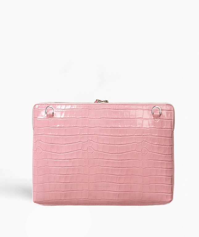 Computertaske 15" Croco Pink