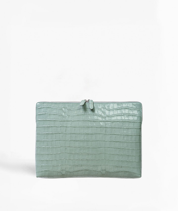 Computertaske 15" Croco Pastell Teal