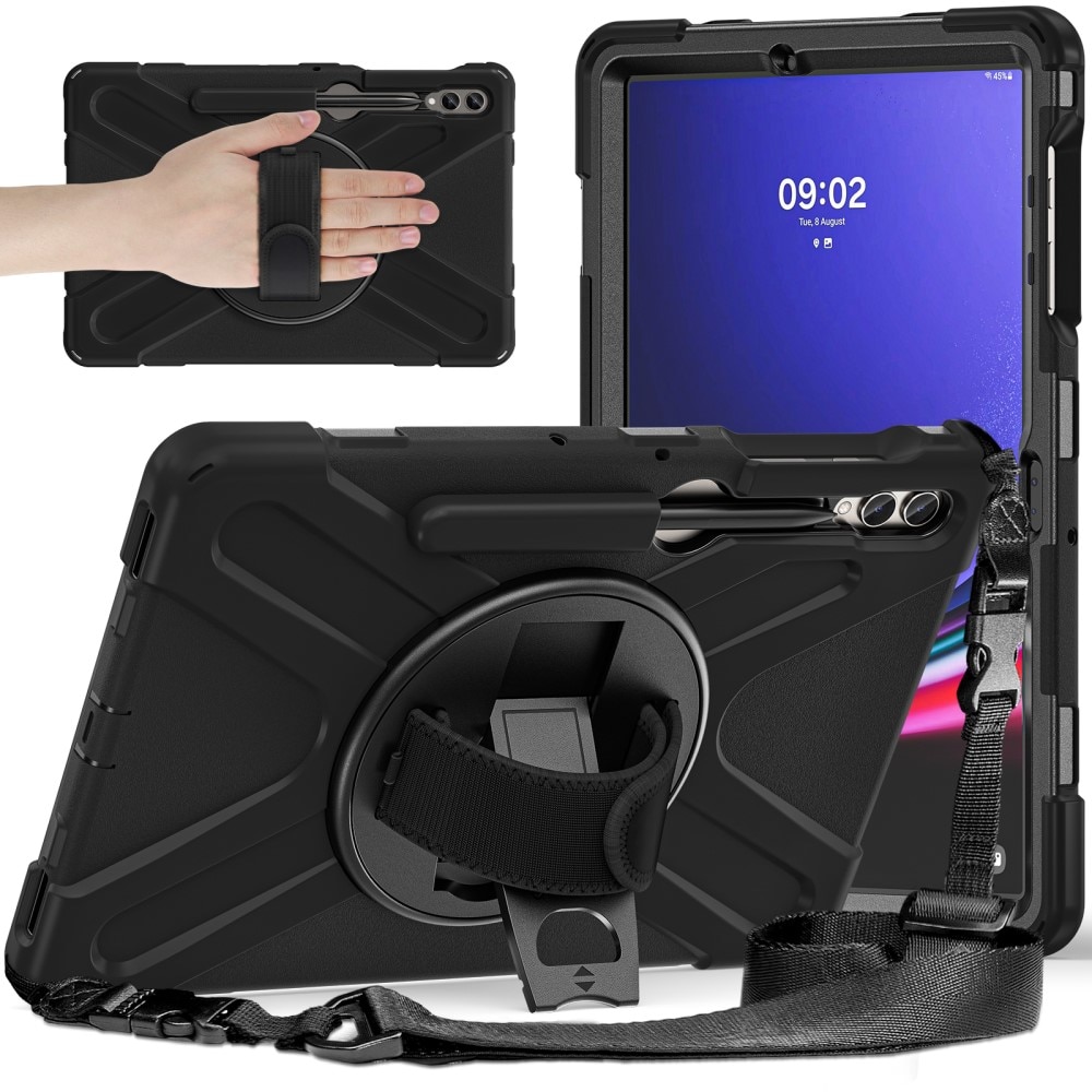 Stødsikker Hybridcover Samsung Galaxy Tab S9 Plus sort