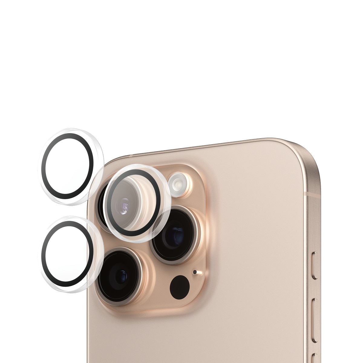 iPhone 16 Pro Hoops Camera Lens Protector Gennemsigtig