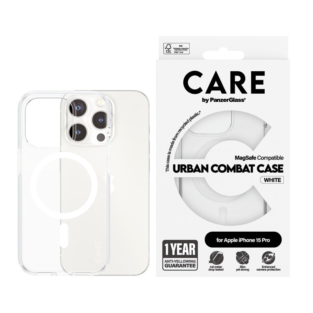 iPhone 15 Pro Urban Combat Case MagSafe gennemsigtig