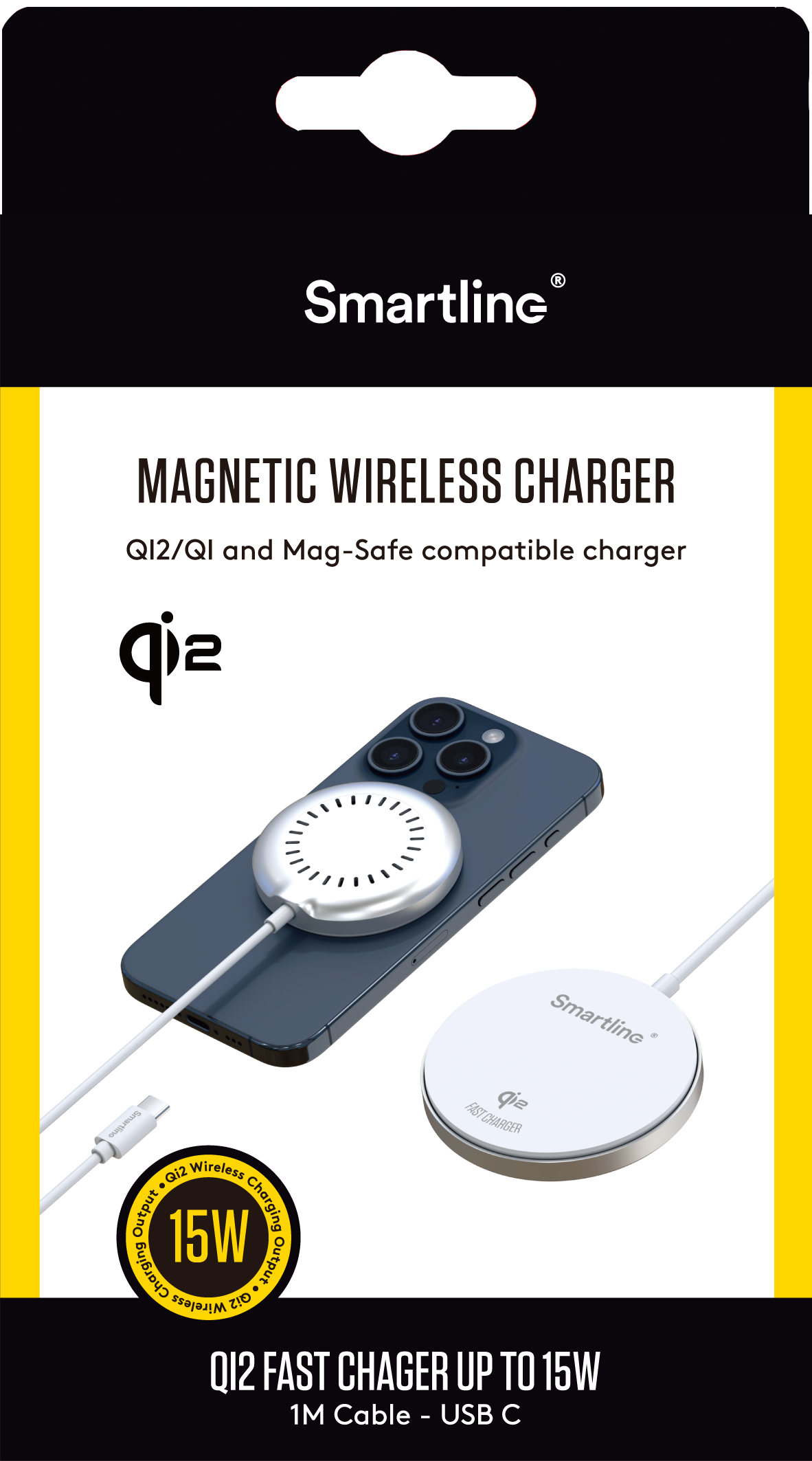 Wireless Qi2 Magnetic 15W hvid