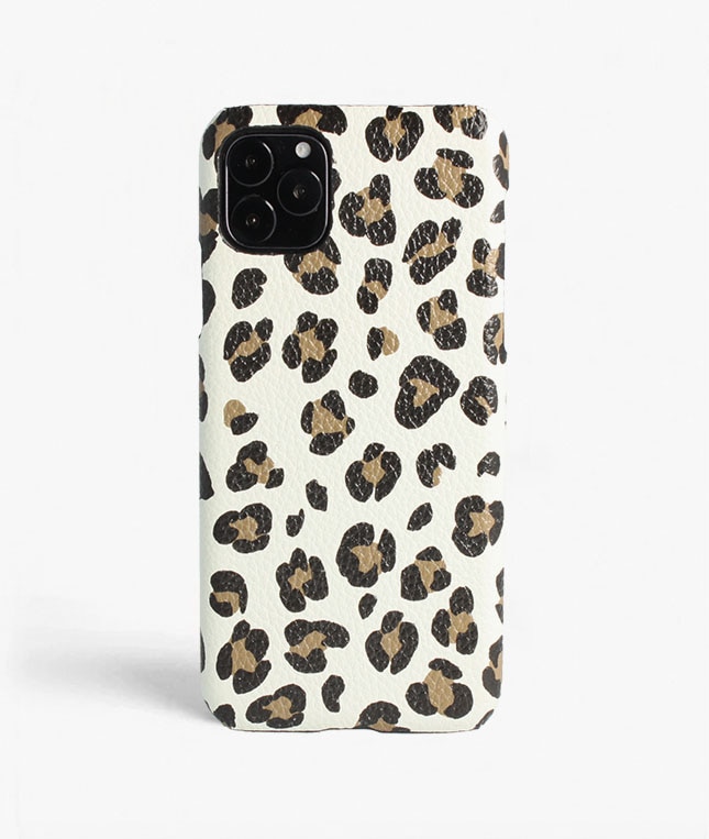 Cover iPhone 11 Pro Max Leopardo Calf White