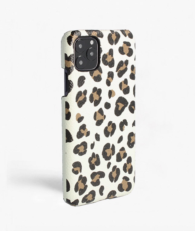 Cover iPhone 11 Pro Max Leopardo Calf White