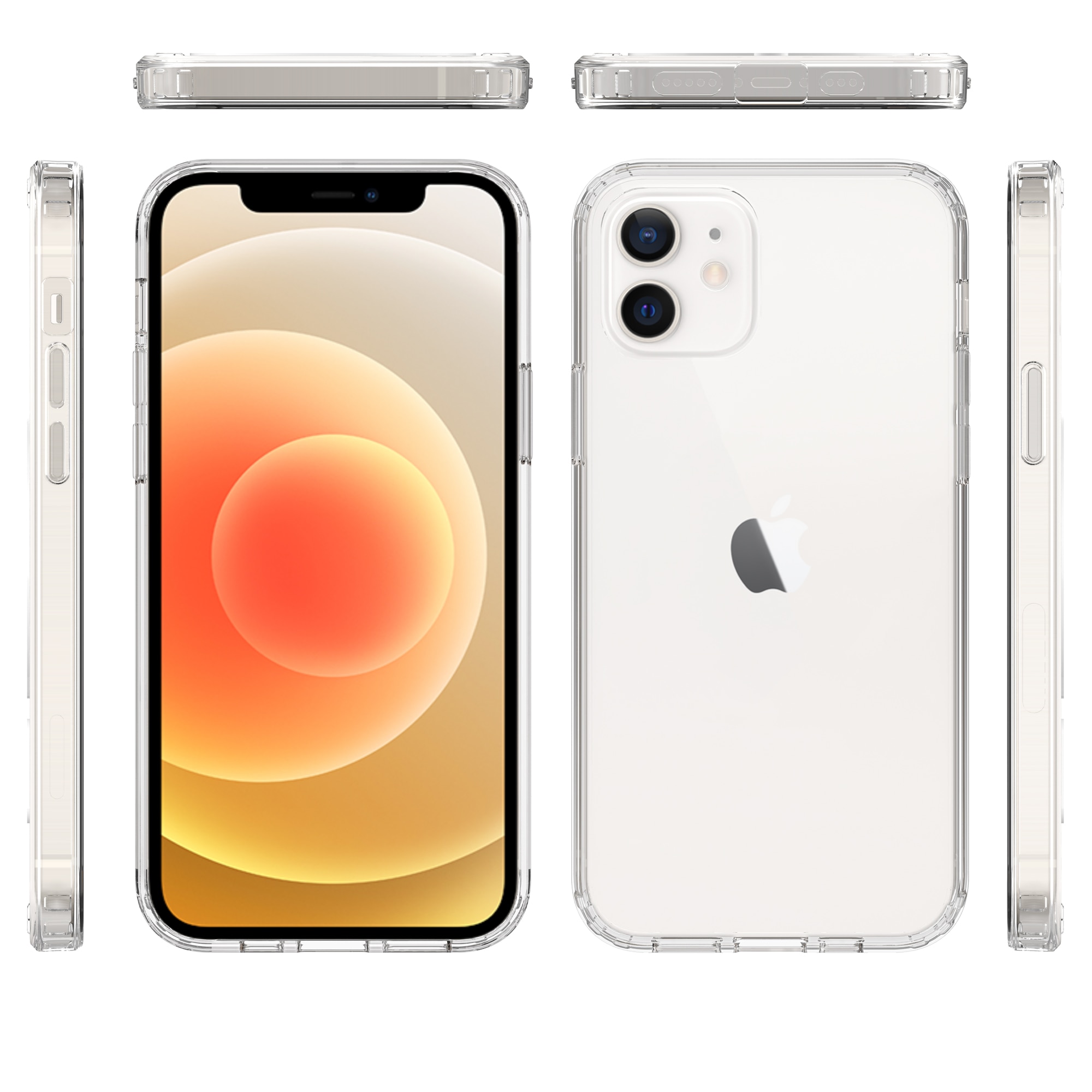 Hybridcover iPhone 12/iPhone 12 Pro Gennemsigtig