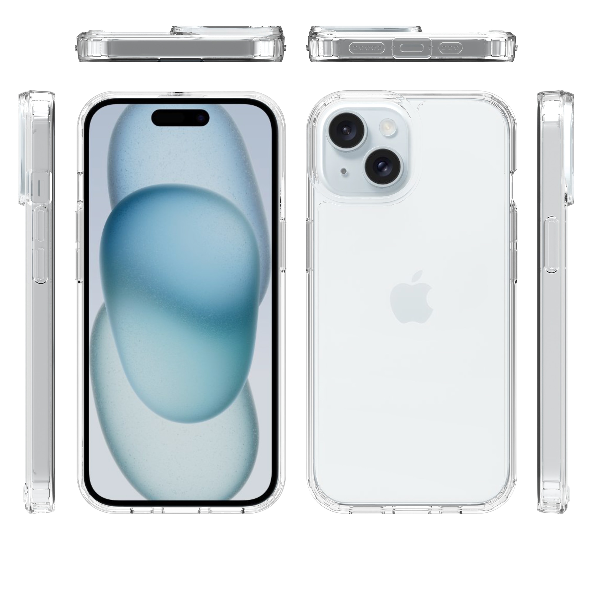 Hybridcover iPhone 15 Plus gennemsigtig