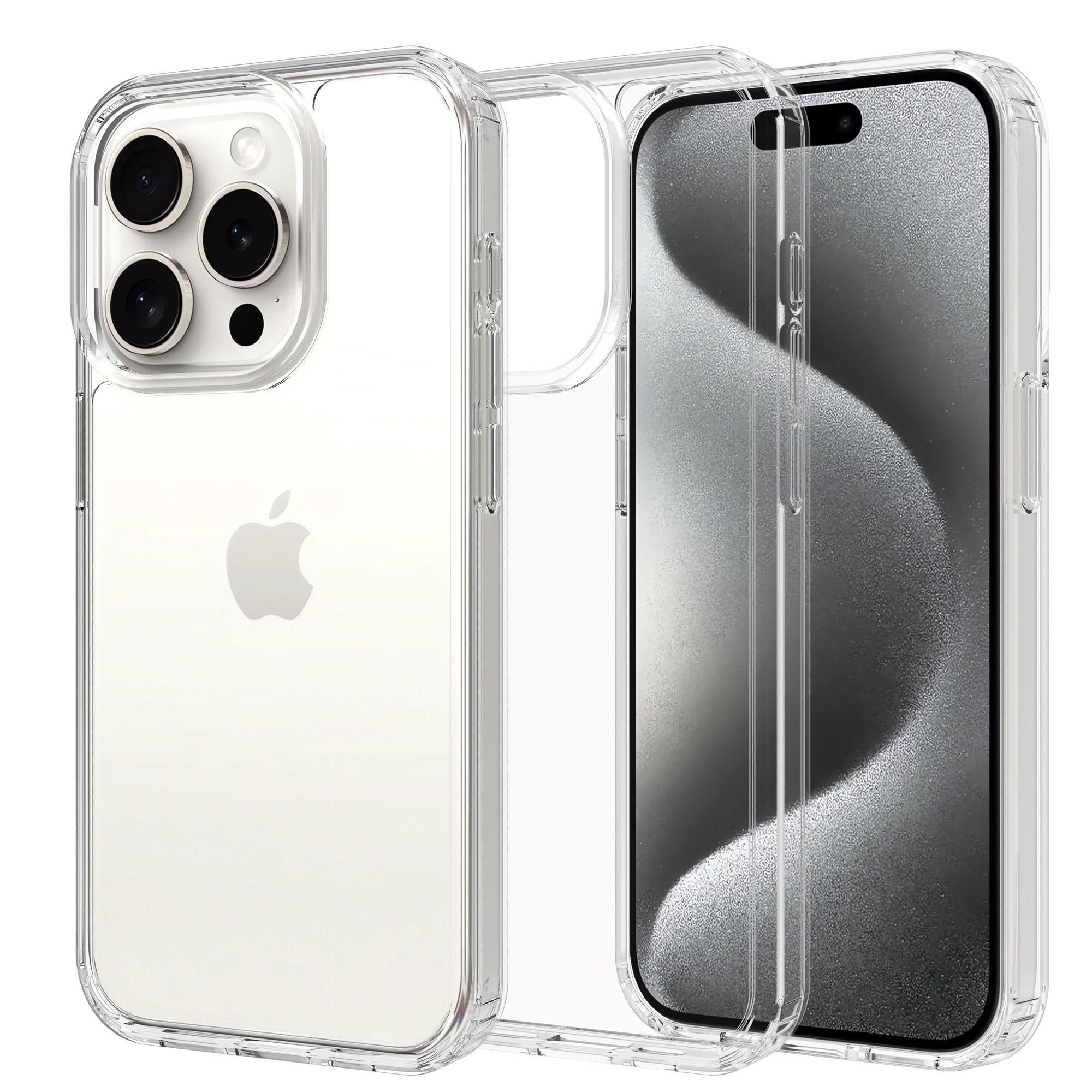 Hybridcover iPhone 15 Pro gennemsigtig