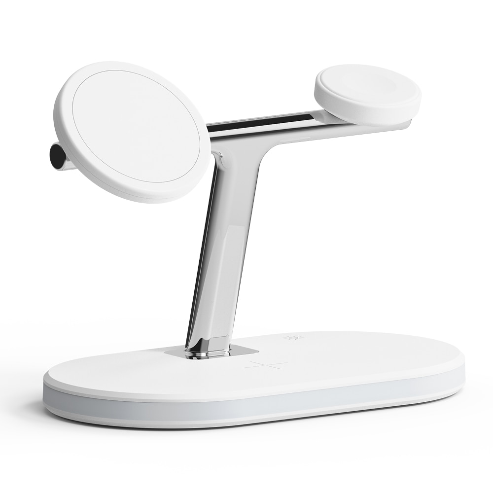 3-in-1 Wireless Charger Stand hvid