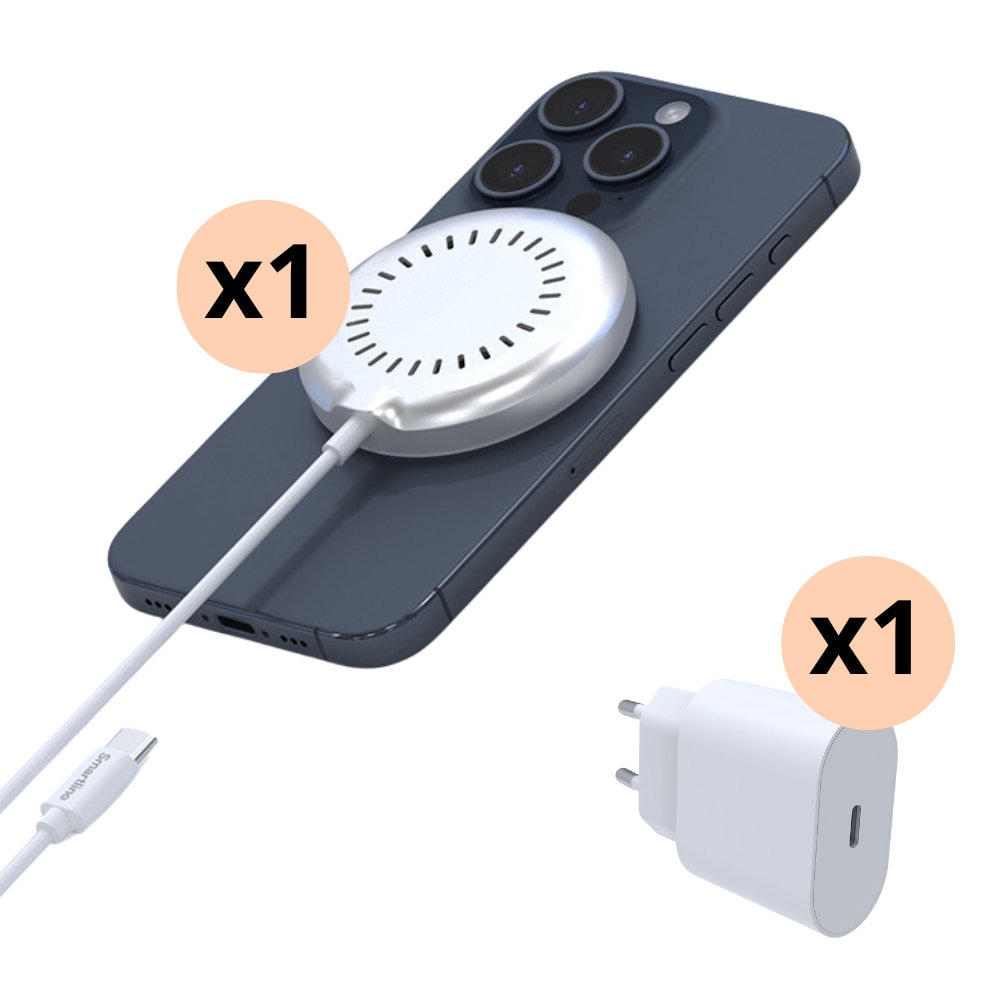 Komplet MagSafe-oplader iPhone 15 Plus - Smartline