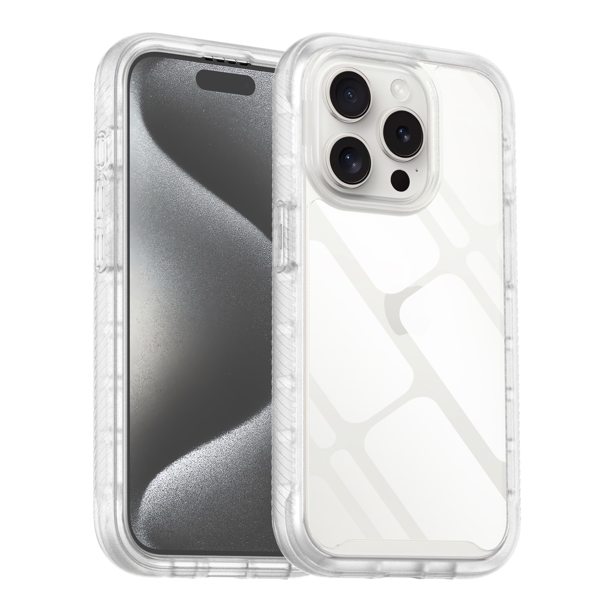 Full Protection Case iPhone 15 Pro Gennemsigtig