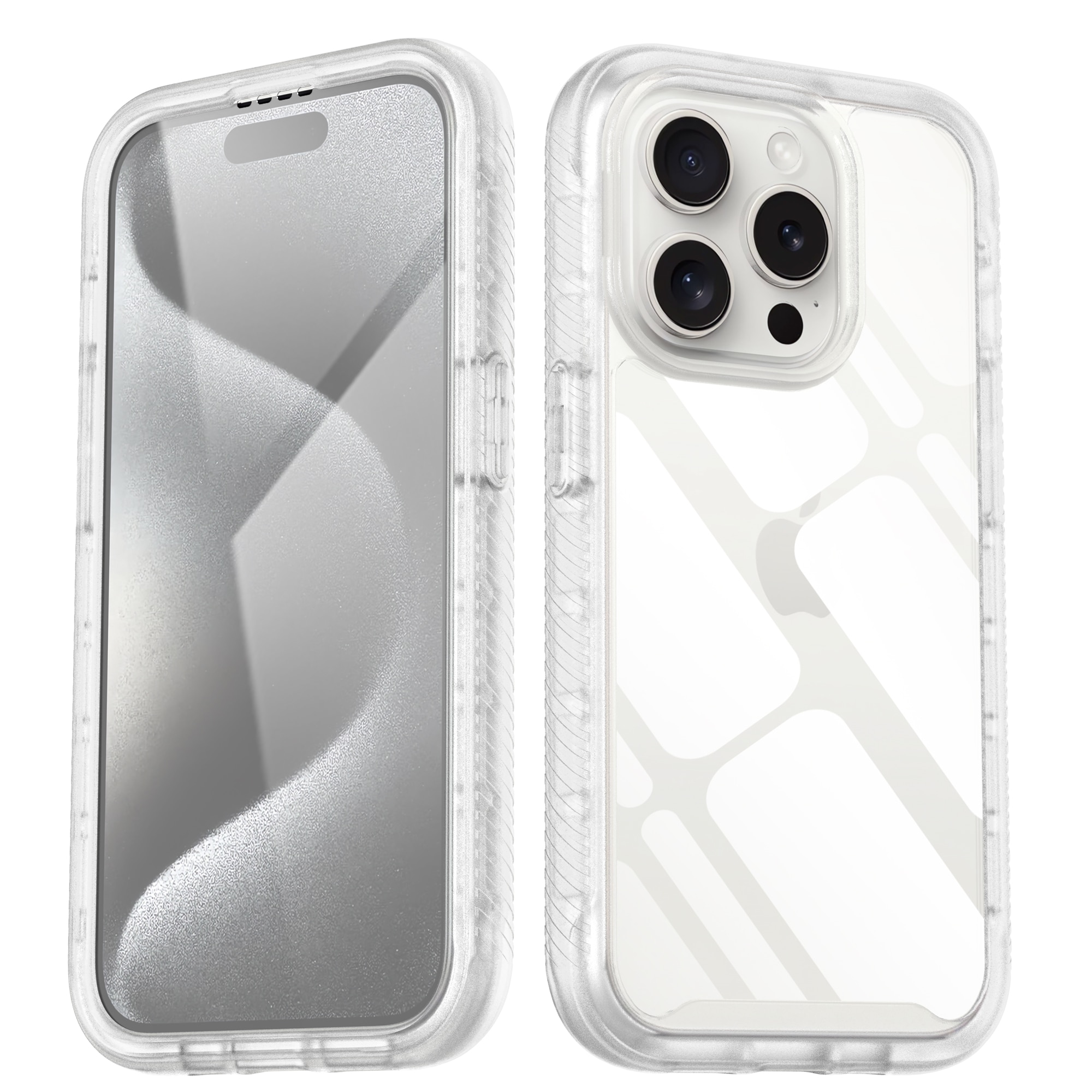 Full Protection Case iPhone 15 Pro Max gennemsigtig