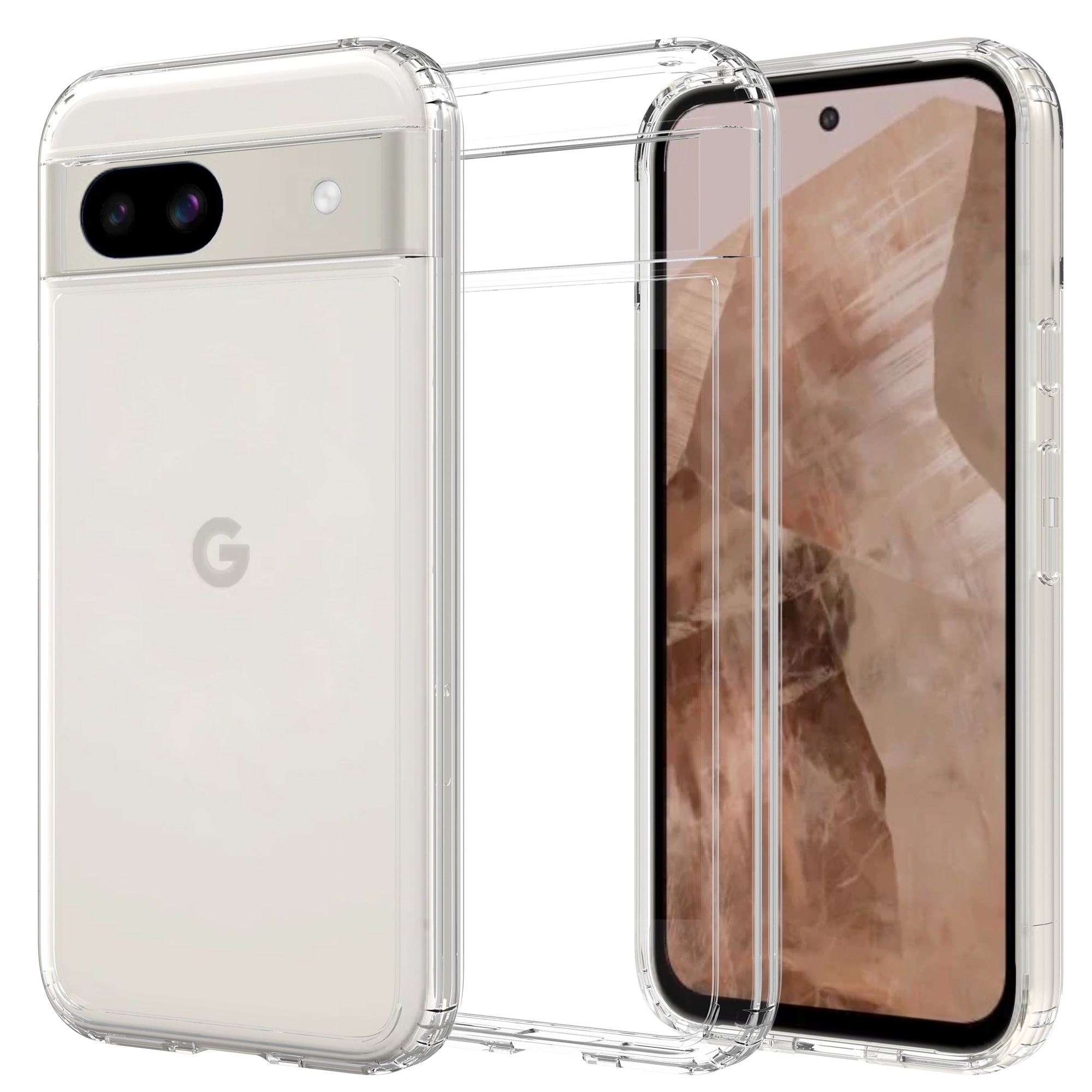 Crystal Hybrid Case Google Pixel 8a gennemsigtig