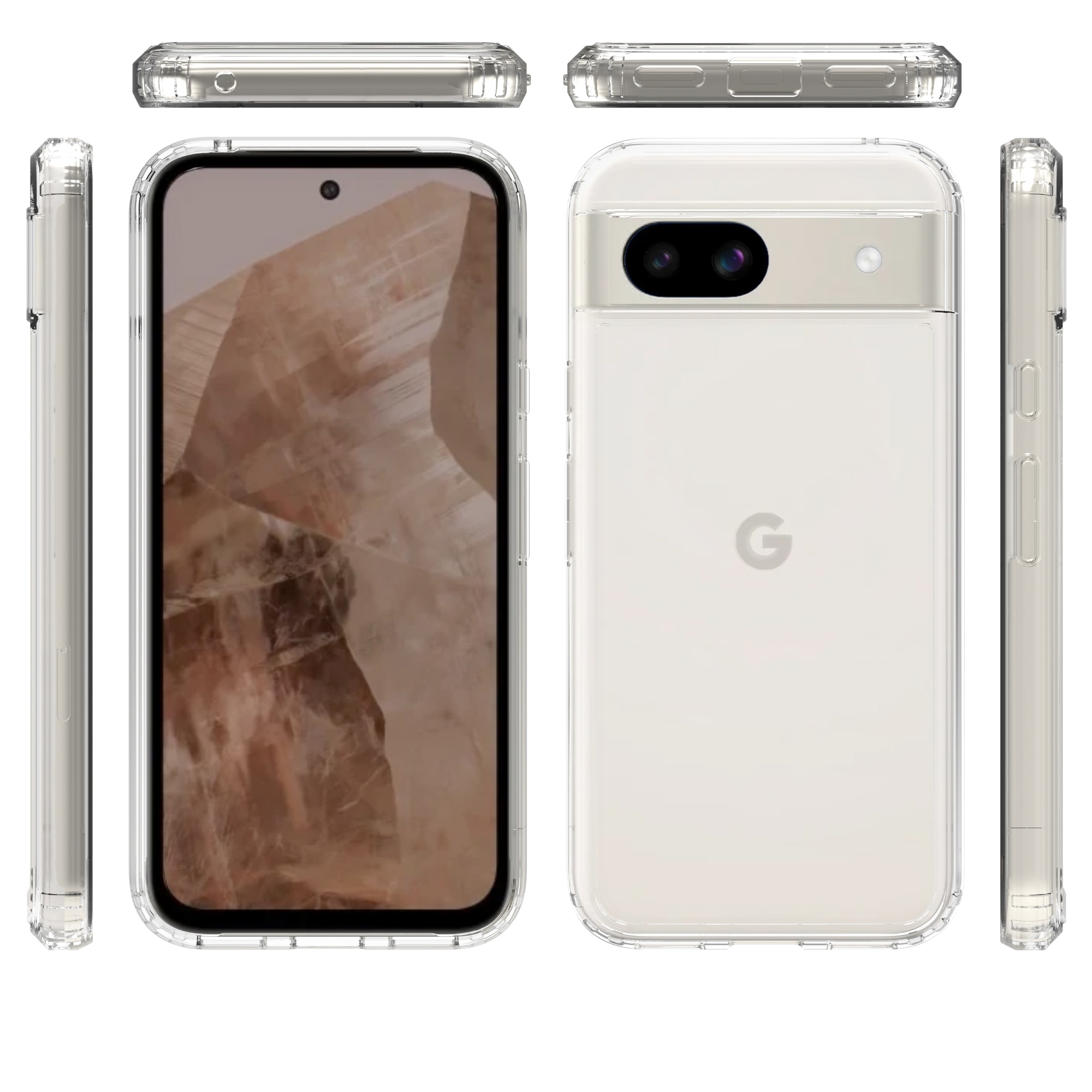 Crystal Hybrid Case Google Pixel 8a gennemsigtig