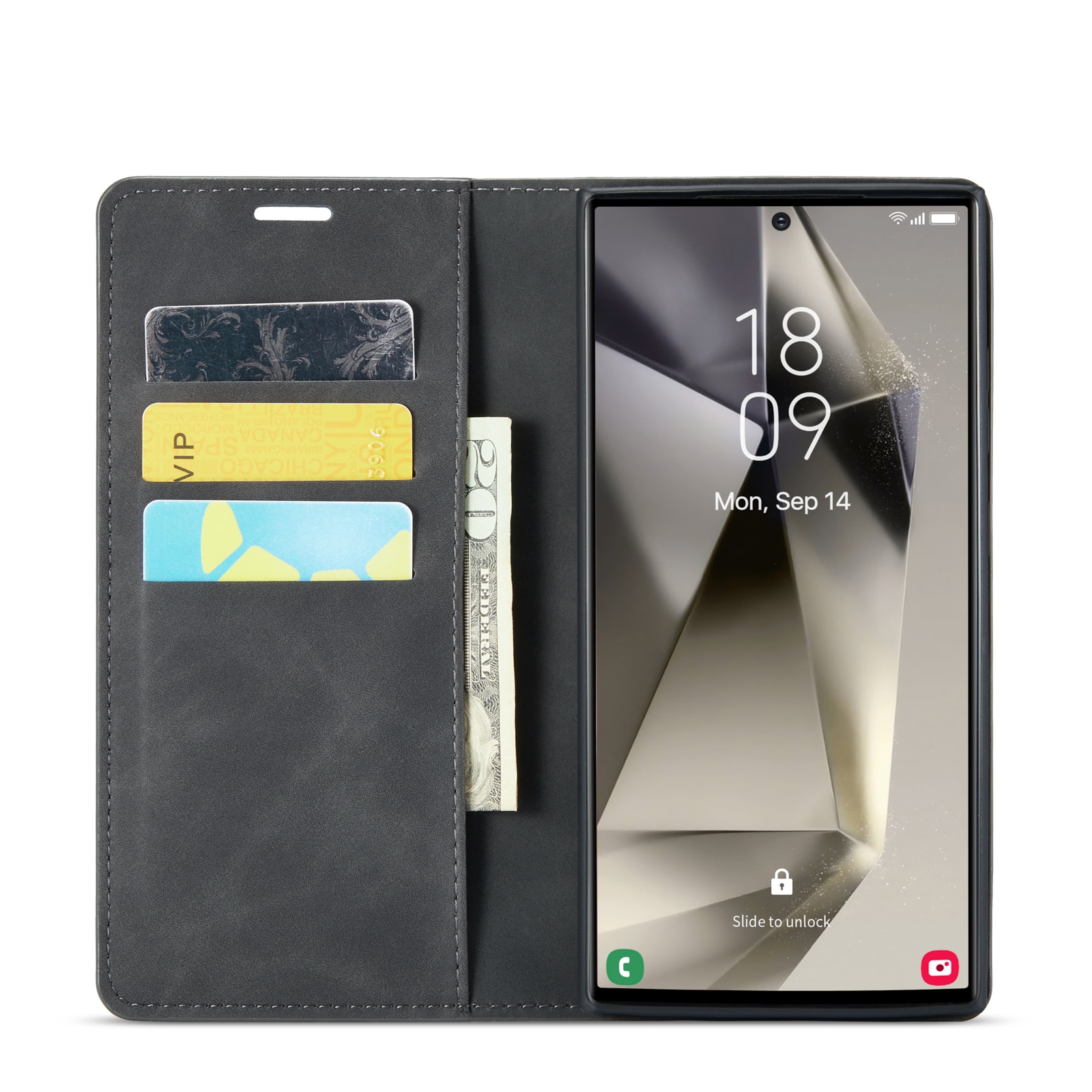 Samsung Galaxy S24 Ultra Slim Mobiltaske sort