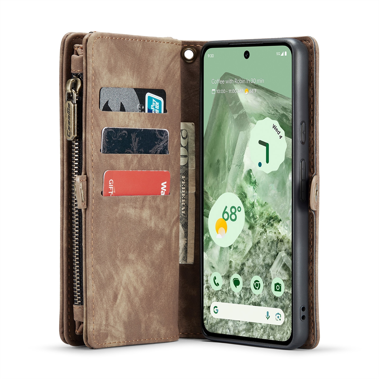 Multi-slot Mobiltaske Google Pixel 8a brun