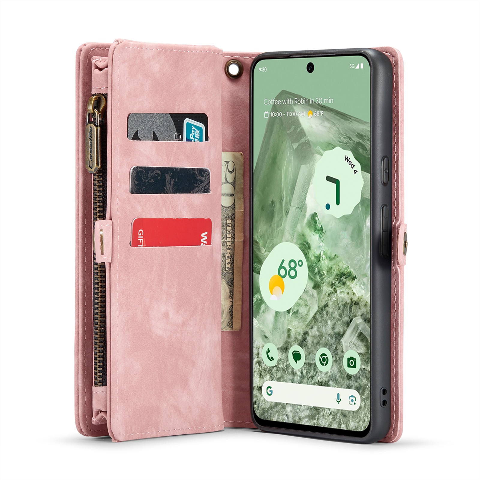 Multi-slot Mobiltaske Google Pixel 8a lyserød