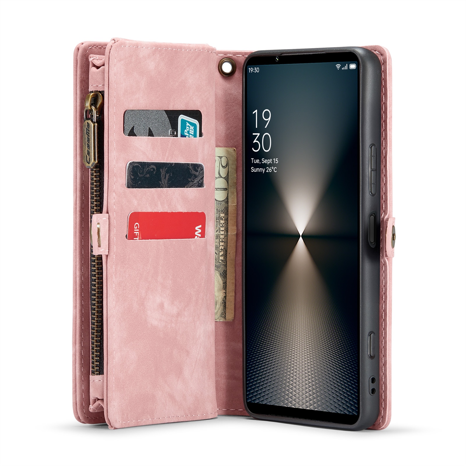 Multi-slot Mobiltaske Sony Xperia 10 VI lyserød