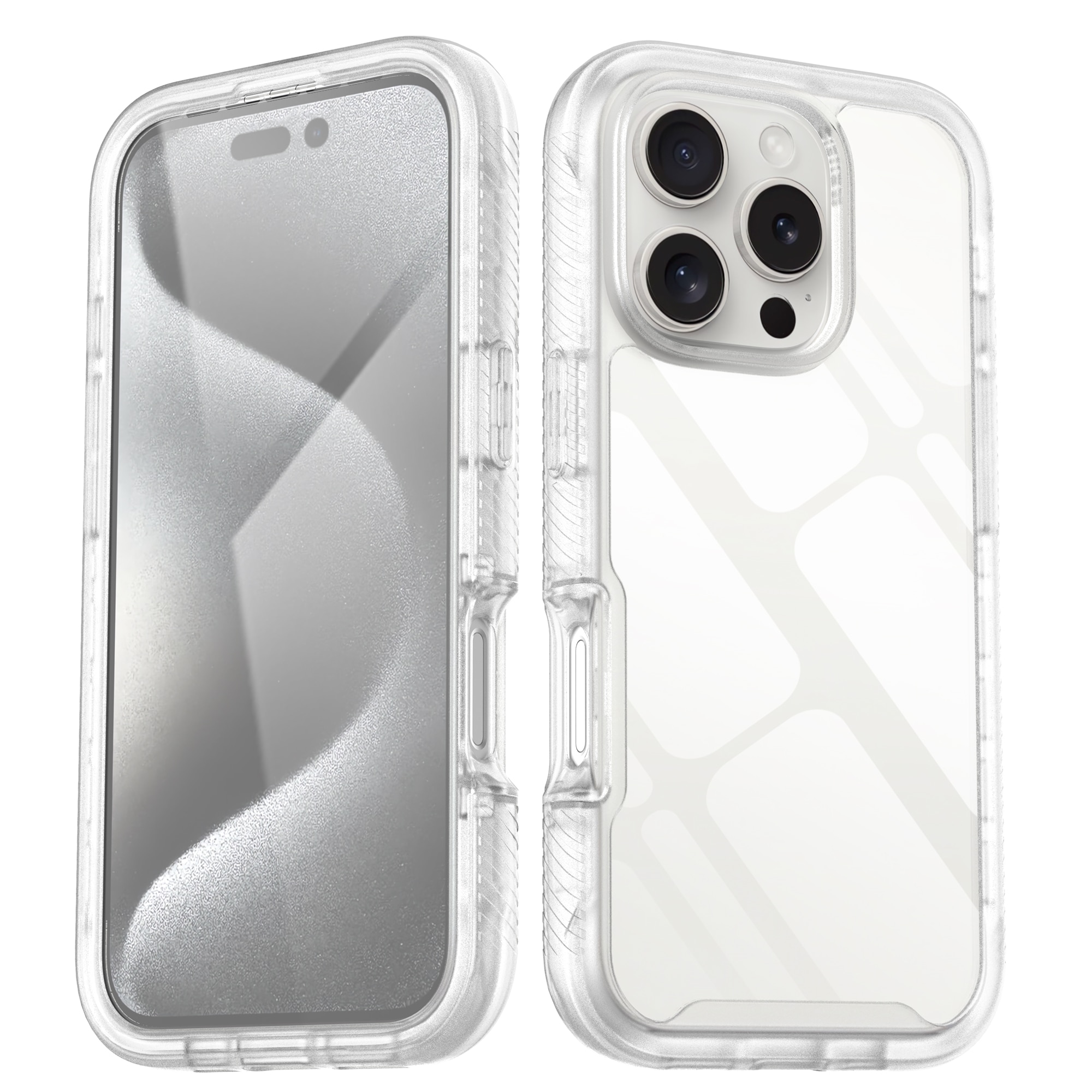 Full Protection Case iPhone 16 Pro gennemsigtig