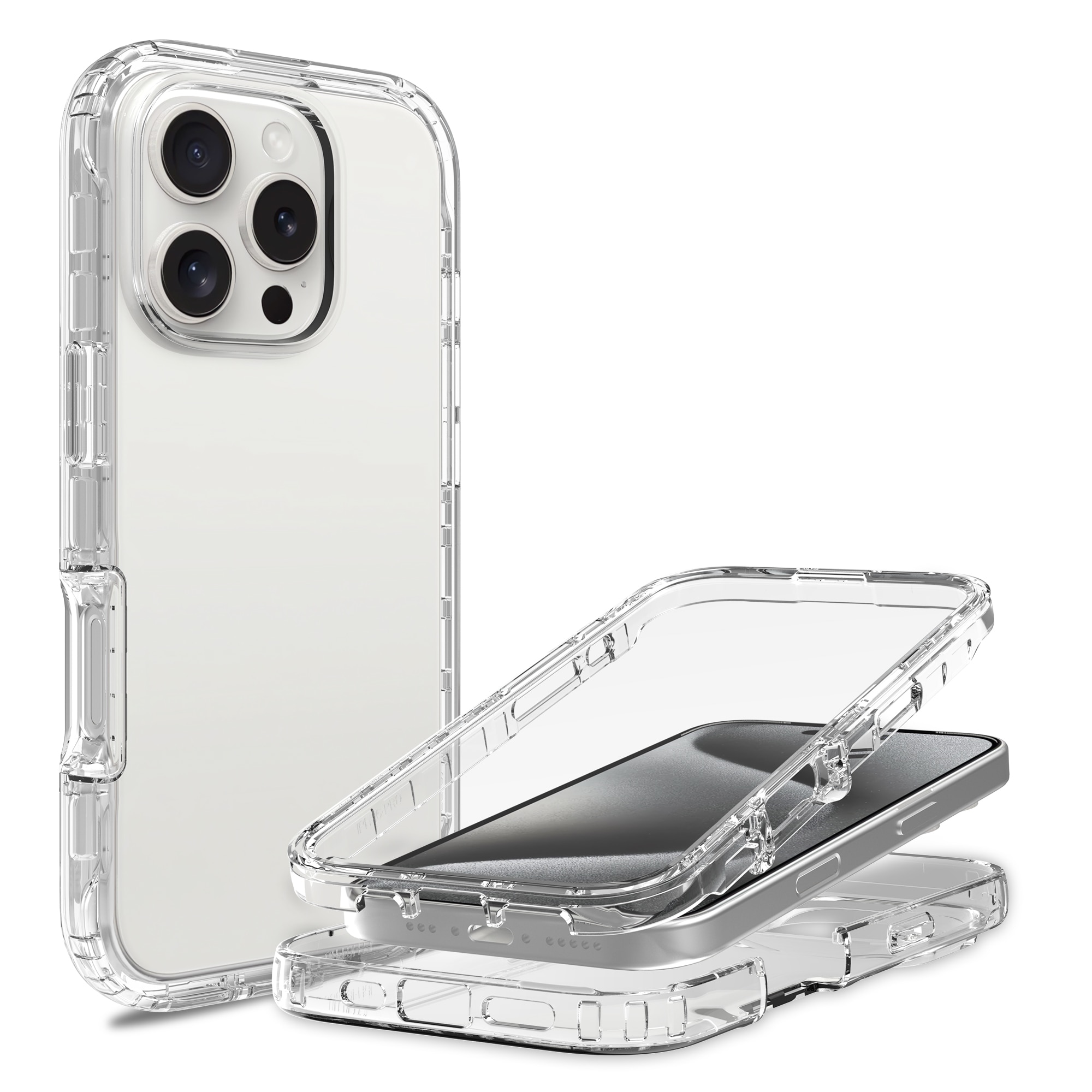 Full Cover Case iPhone 16 Pro Gennemsigtig