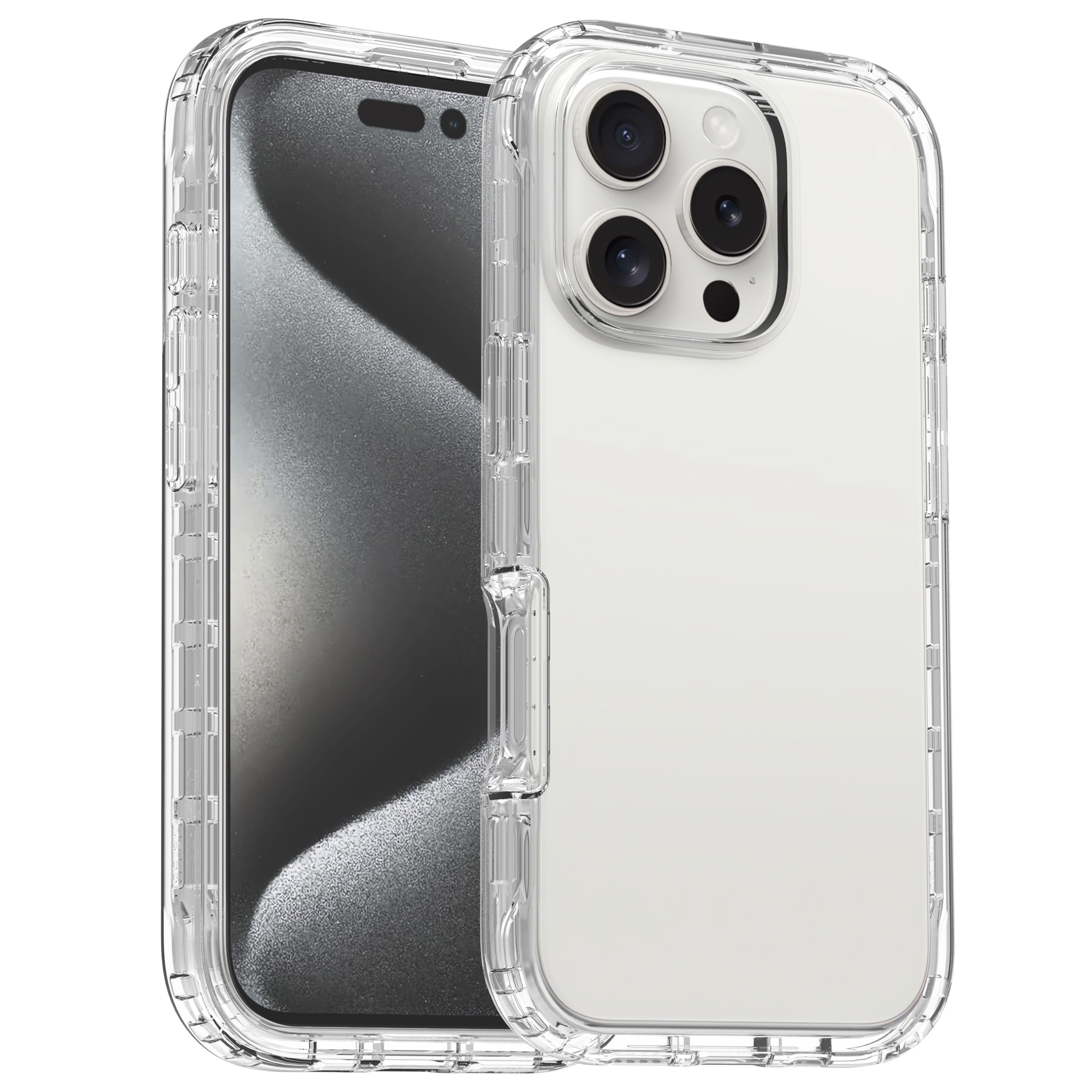 Full Cover Case iPhone 16 Pro Max gennemsigtig