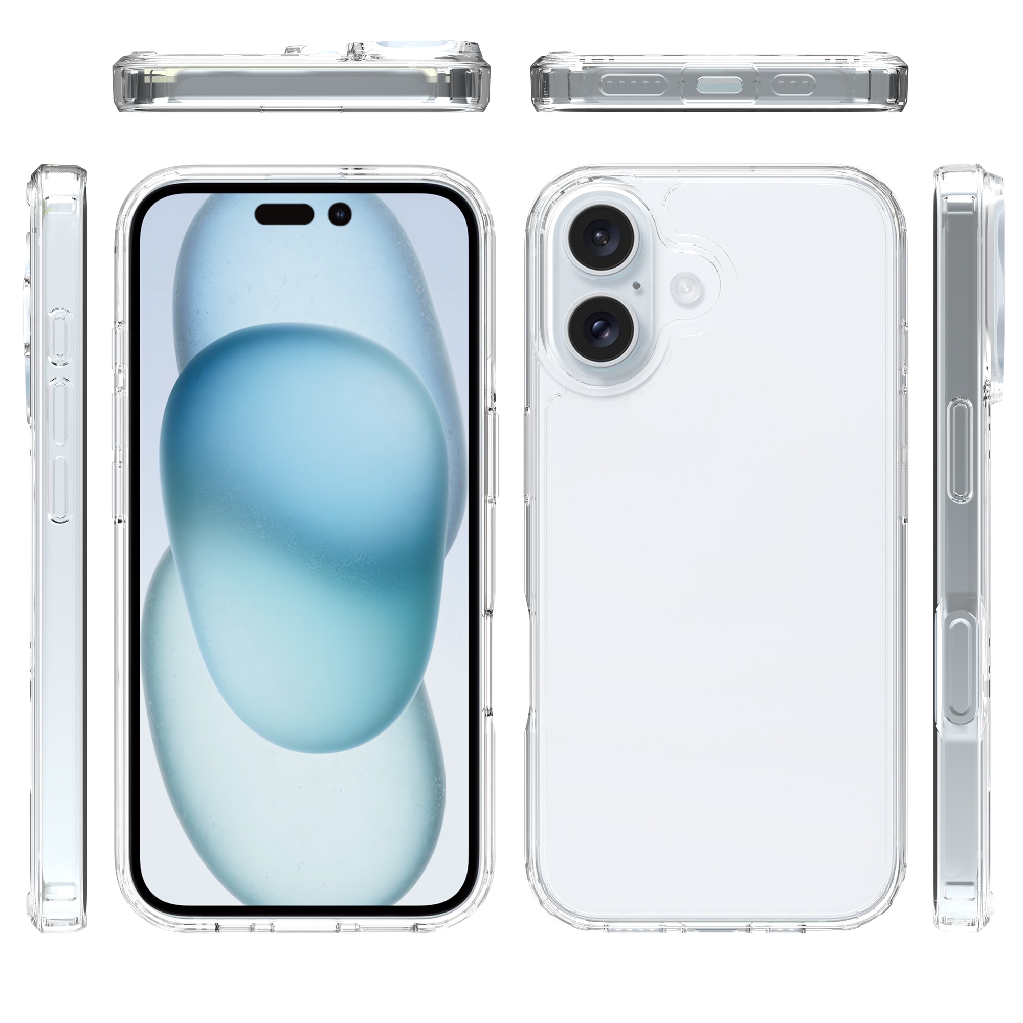 Hybridcover iPhone 16 Plus gennemsigtig