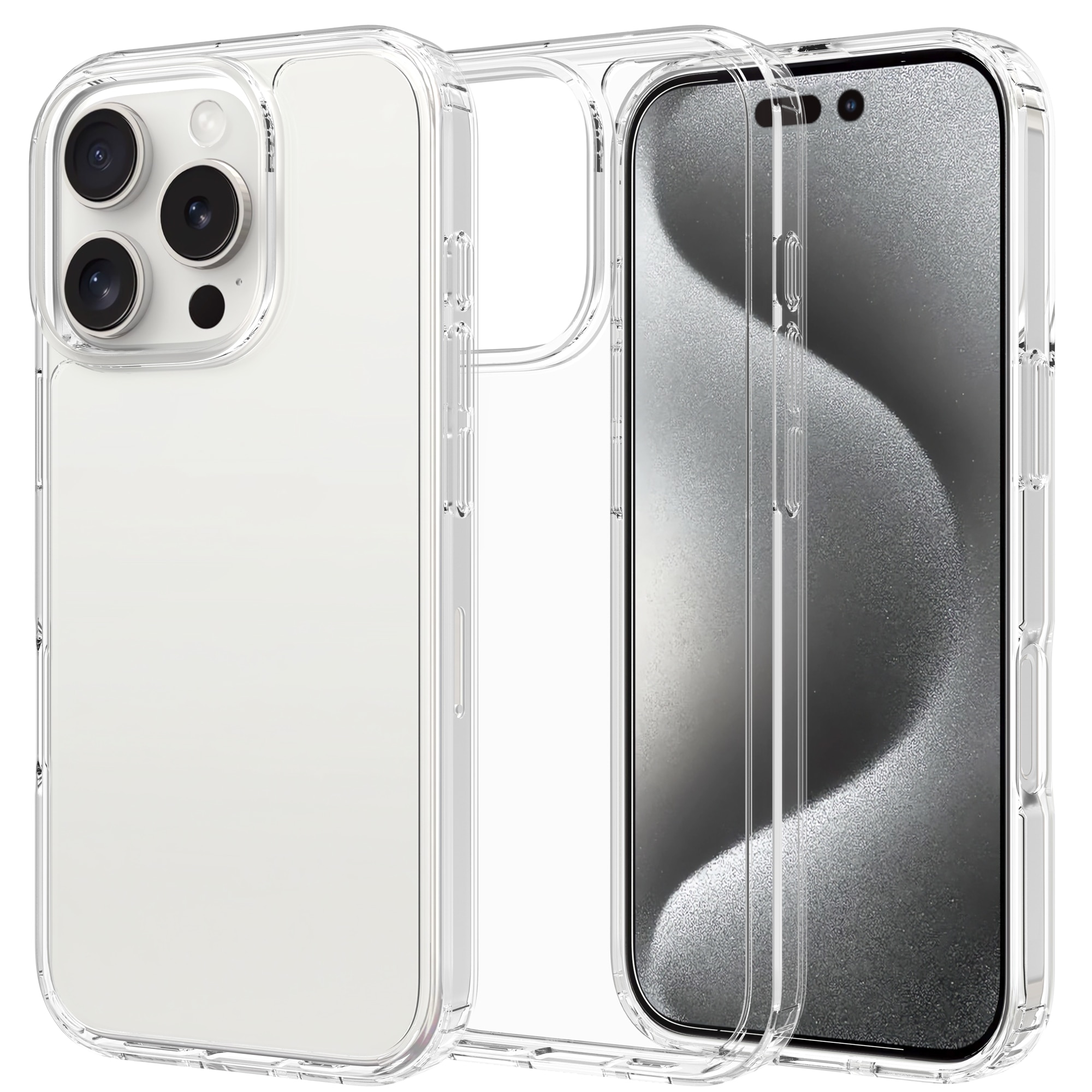 Hybridcover iPhone 16 Pro Max gennemsigtig