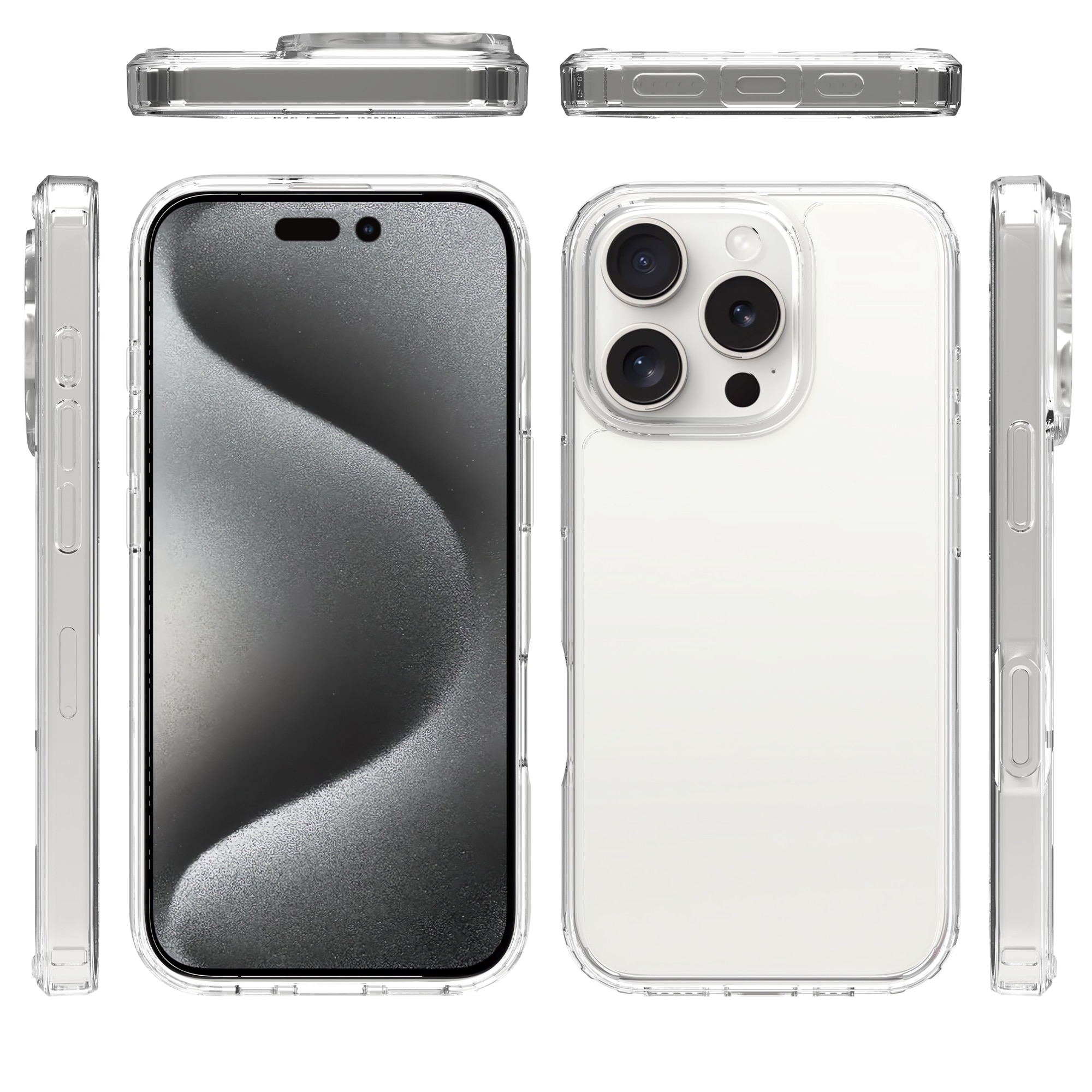 Hybridcover iPhone 16 Pro Max gennemsigtig