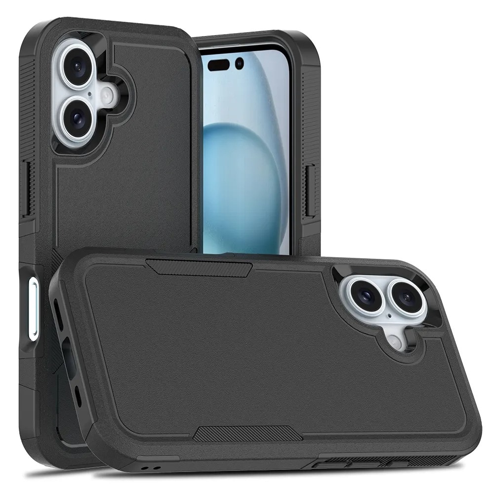 Off-road Hybridcover iPhone 16 sort