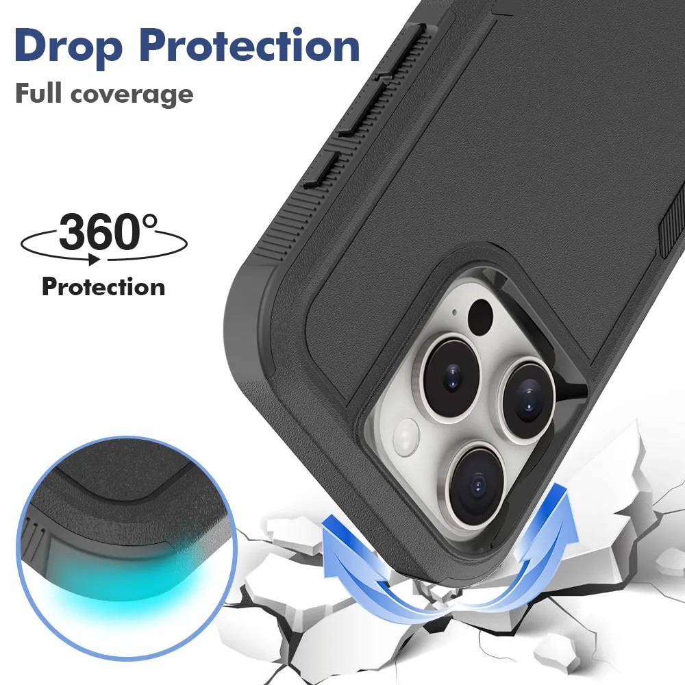 Off-road Hybridcover iPhone 16 Pro sort