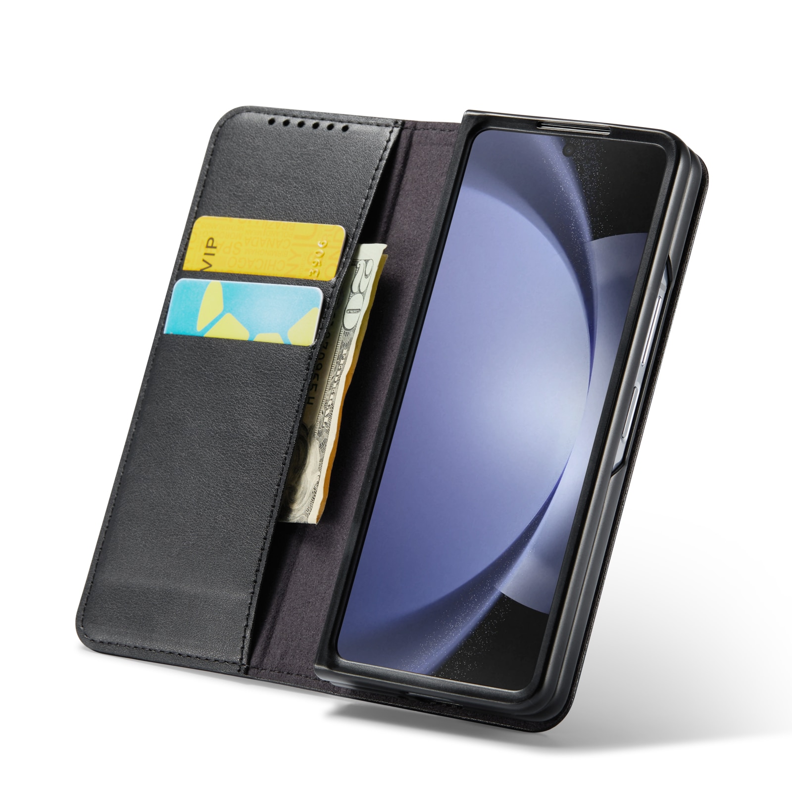 Ægte Læderetui Samsung Galaxy Z Fold 6 sort