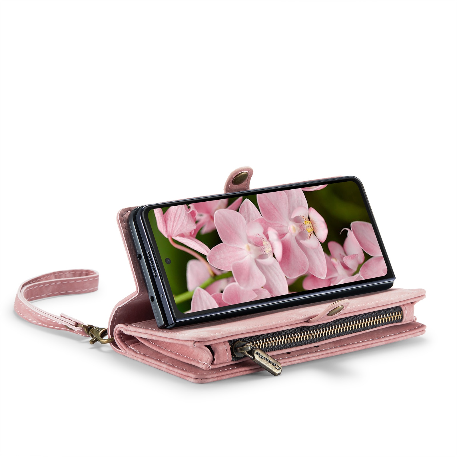 Multi-slot Mobiltaske Samsung Galaxy Z Fold 6 lyserød