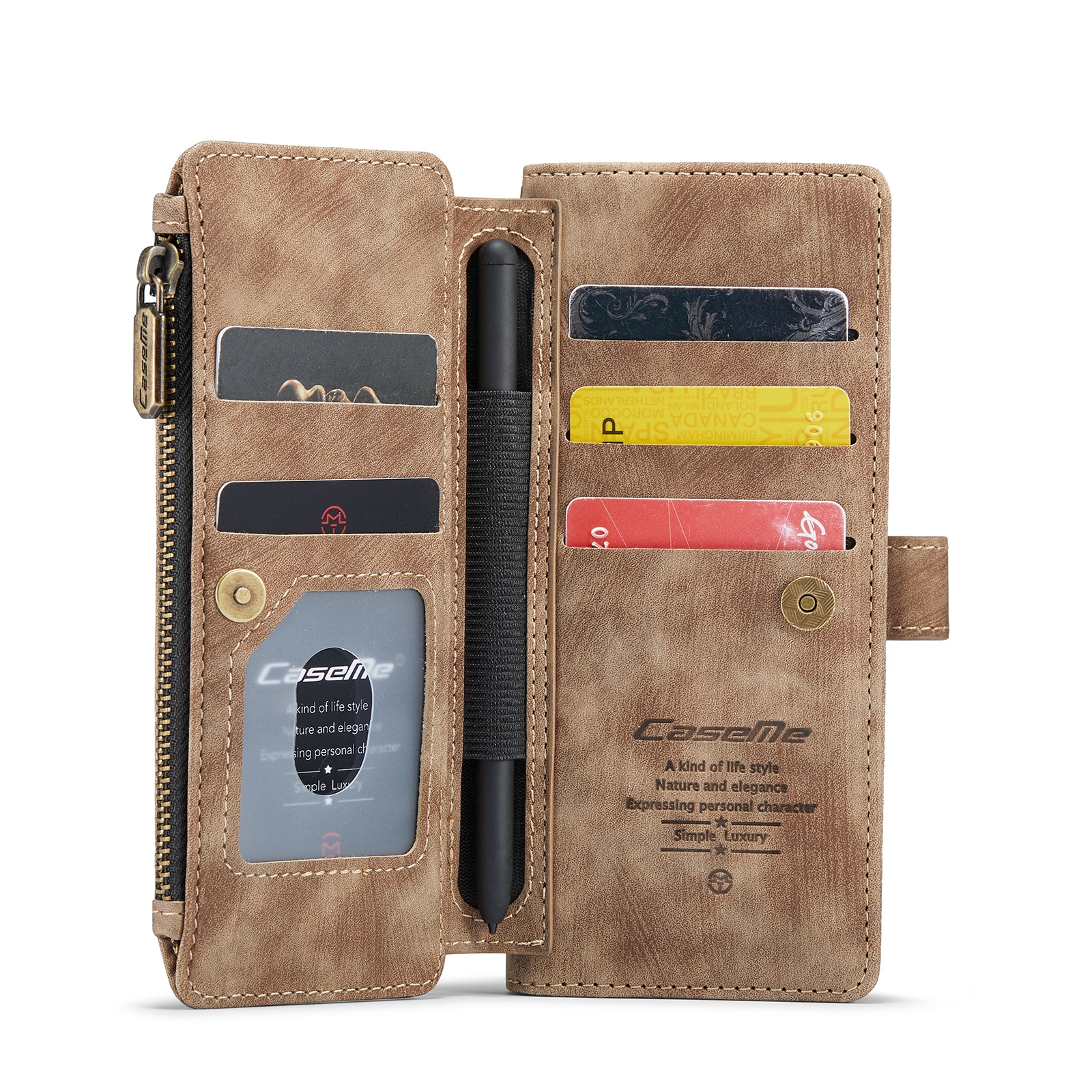 Zipper Wallet Samsung Galaxy Z Fold 6 brun