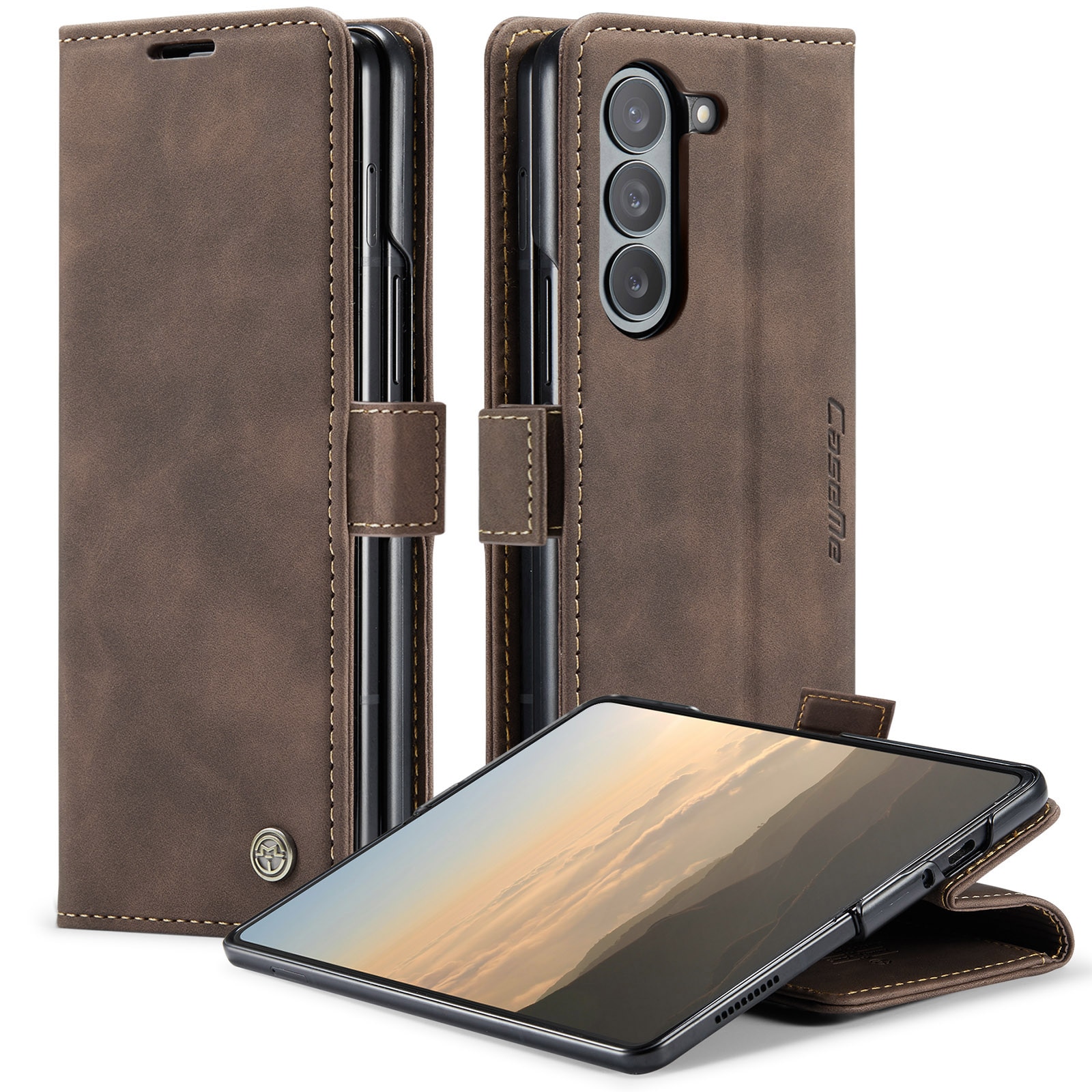 Slim Pung Etui Samsung Galaxy Z Fold 6 brun