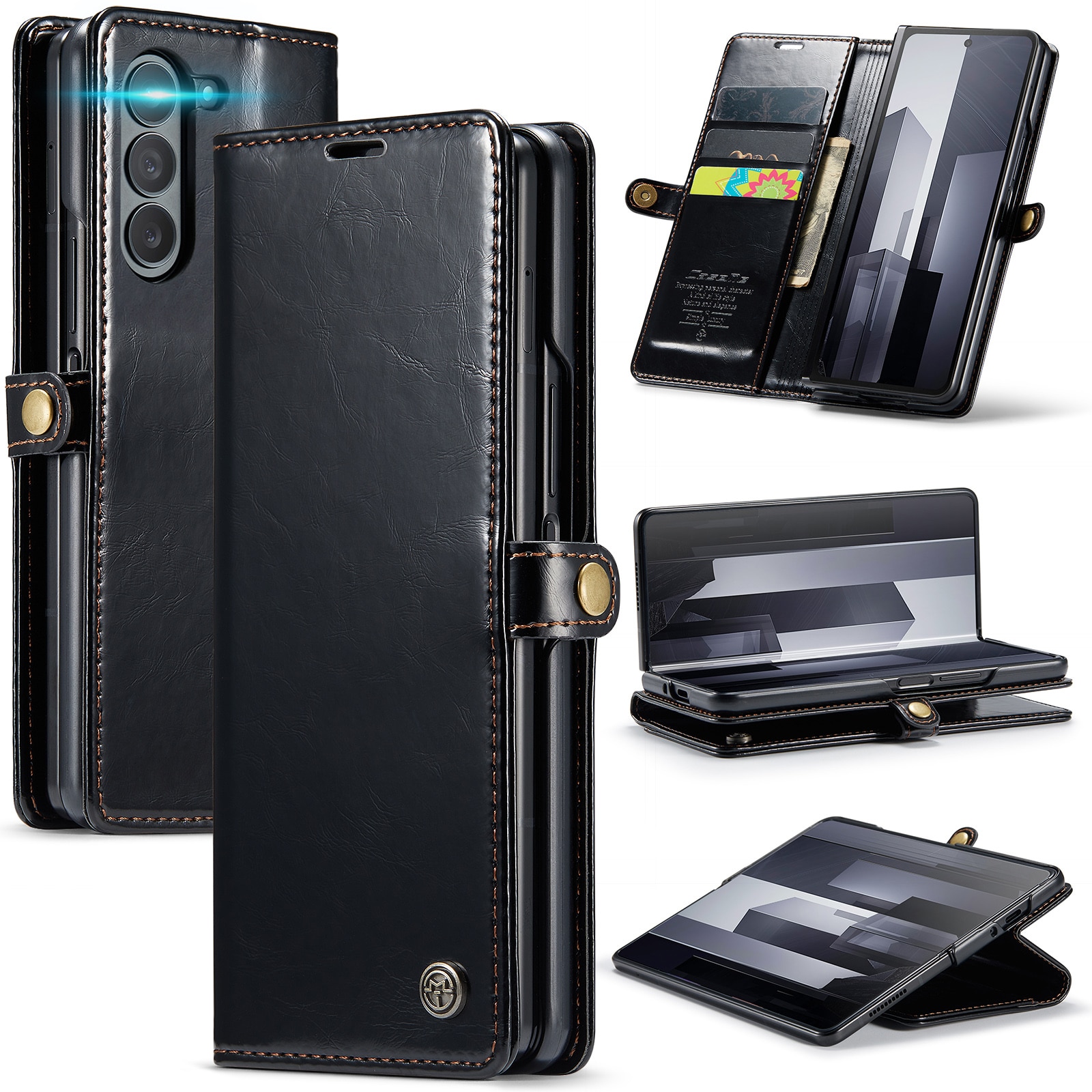Leather Wallet Samsung Galaxy Z Fold 6 sort