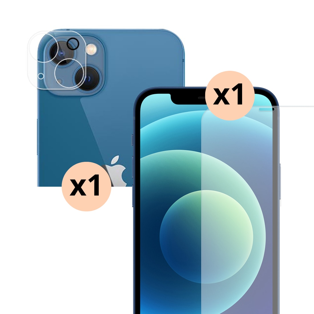 iPhone 14 Kamerabeskyttelse og Hærdet Glas Skærmbeskytter