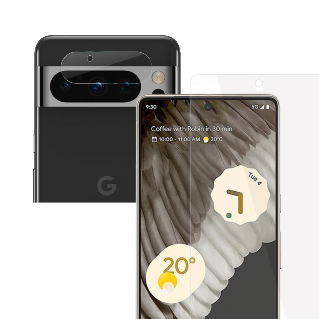 Google Pixel 8 Pro Kamerabeskyttelse og Hærdet Glas Skærmbeskytter