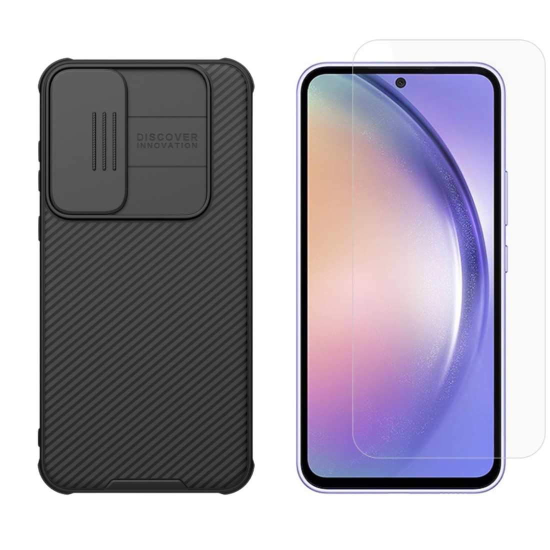 Samsung Galaxy A55 Sett med CamShield Cover og skærmbeskyttelse