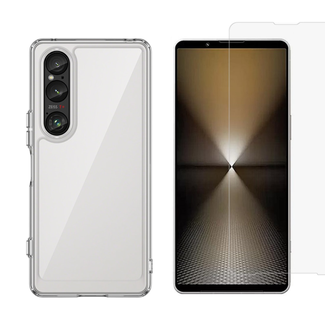 Sony Xperia 1 VI Beskyttelsessæt Cover og Skærmbeskyttelse